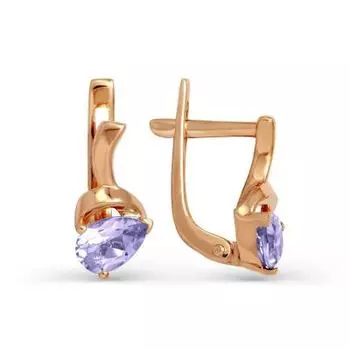 Серьги с аметистами Линии Любви