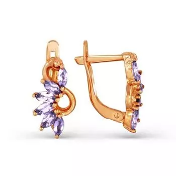 Серьги с аметистами Линии Любви