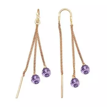 Серьги с аметистами Линии Любви