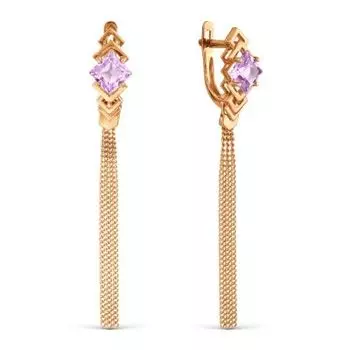 Серьги с аметистами Линии Любви