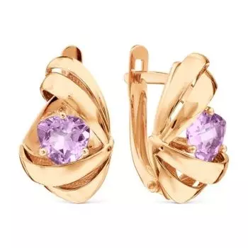 Серьги с аметистами Линии Любви
