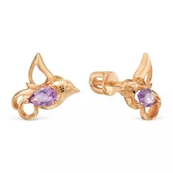 Серьги с аметистами Линии Любви