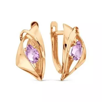 Серьги с аметистами Линии Любви