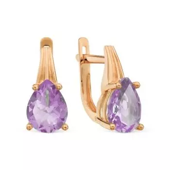 Серьги с аметистами Линии Любви