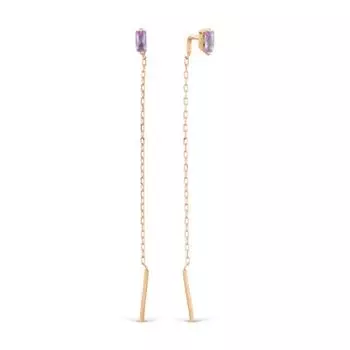 Серьги с аметистами Линии Любви