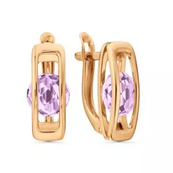 Серьги с аметистами Линии Любви