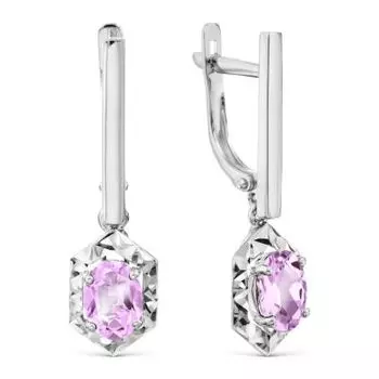 Серьги с аметистами Линии Любви