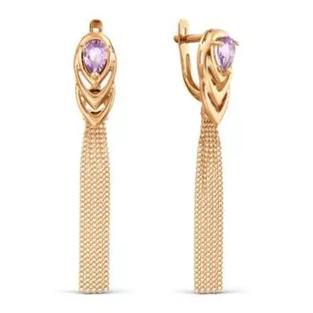 Серьги с аметистами Линии Любви