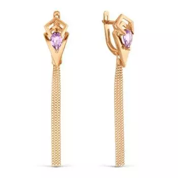 Серьги с аметистами Линии Любви