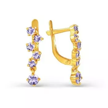 Серьги с аметистами Линии Любви