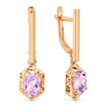 Серьги с аметистами Линии Любви