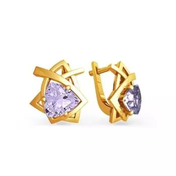 Серьги с аметистами Линии Любви