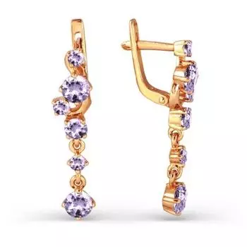 Серьги с аметистами Линии Любви