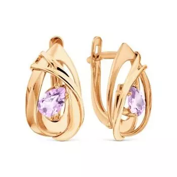 Серьги с аметистами Линии Любви