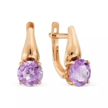 Серьги с аметистами Линии Любви