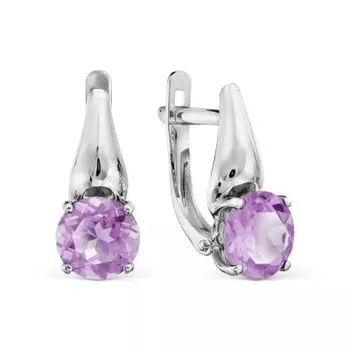 Серьги с аметистами Линии Любви