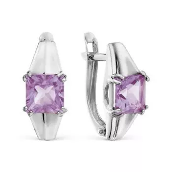 Серьги с аметистами Линии Любви
