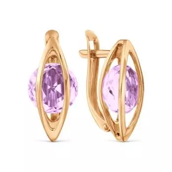 Серьги с аметистами Линии Любви