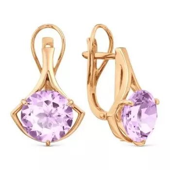 Серьги с аметистами Линии Любви