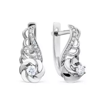 Серьги с бриллиантами Линии Любви