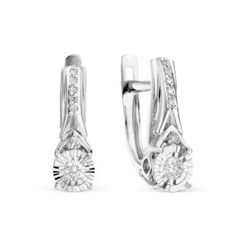 Серьги с бриллиантами Линии Любви