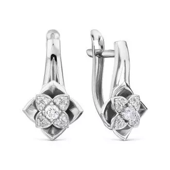 Серьги с бриллиантами Линии Любви
