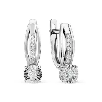 Серьги с бриллиантами Линии Любви