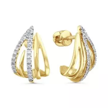 Серьги с бриллиантами Линии Любви