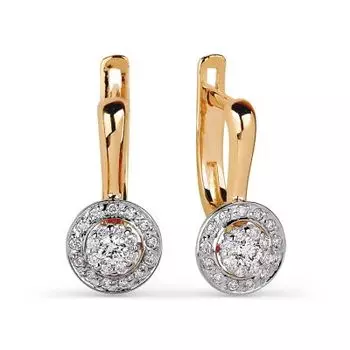 Серьги с бриллиантами Линии Любви