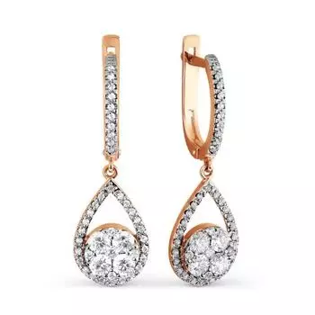 Серьги с бриллиантами Линии Любви