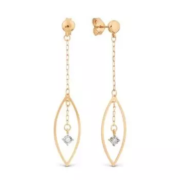 Серьги с бриллиантами Линии Любви