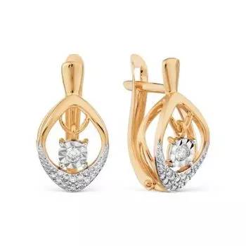 Серьги с бриллиантами Линии Любви