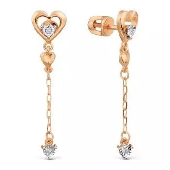 Серьги с бриллиантами Линии Любви