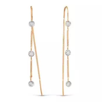 Серьги с бриллиантами Линии Любви