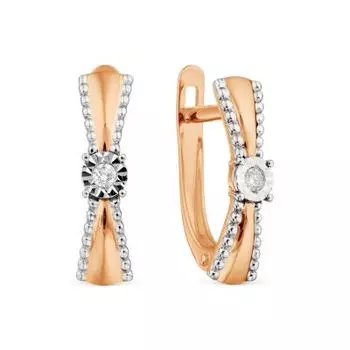 Серьги с бриллиантами Линии Любви