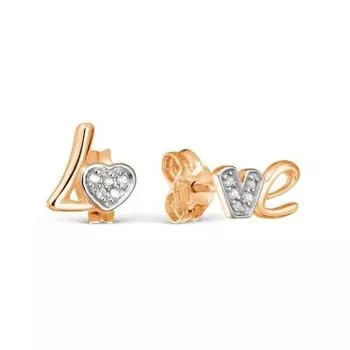 Серьги с бриллиантами Линии Любви