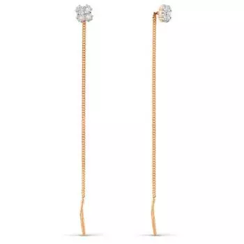 Серьги с бриллиантами Линии Любви