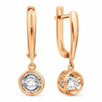 Серьги с бриллиантами Линии Любви