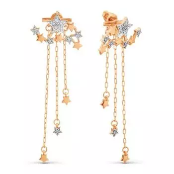 Серьги с бриллиантами Линии Любви