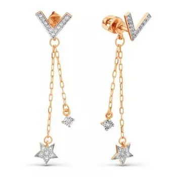 Серьги с бриллиантами Линии Любви