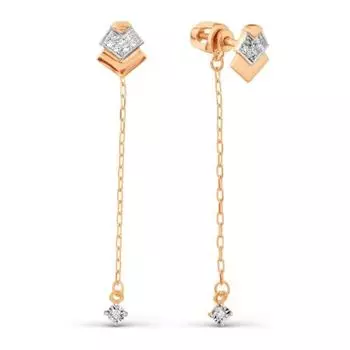 Серьги с бриллиантами Линии Любви