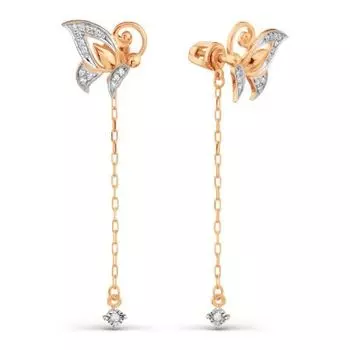 Серьги с бриллиантами Линии Любви