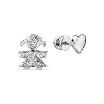 Серьги с бриллиантами Линии Любви