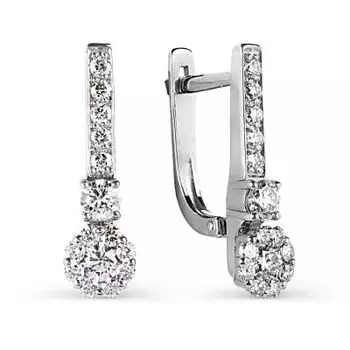 Серьги с бриллиантами Линии Любви