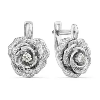 Серьги с бриллиантами Линии Любви