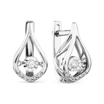 Серьги с бриллиантами Линии Любви