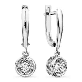 Серьги с бриллиантами Линии Любви