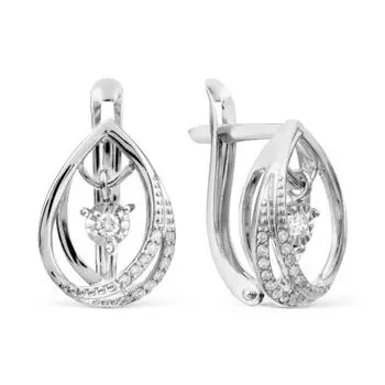 Серьги с бриллиантами Линии Любви