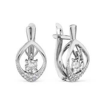 Серьги с бриллиантами Линии Любви