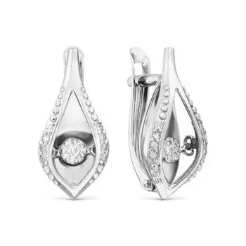 Серьги с бриллиантами Линии Любви